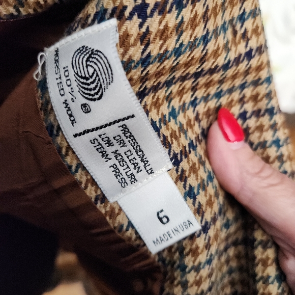Classic Evan‎ Picone Petites Plaid Wool Blazer  Size 6